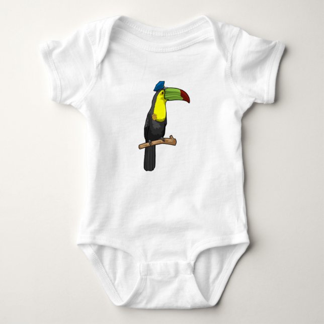 Toucan as Police officer Police Baby Bodysuit (Front)