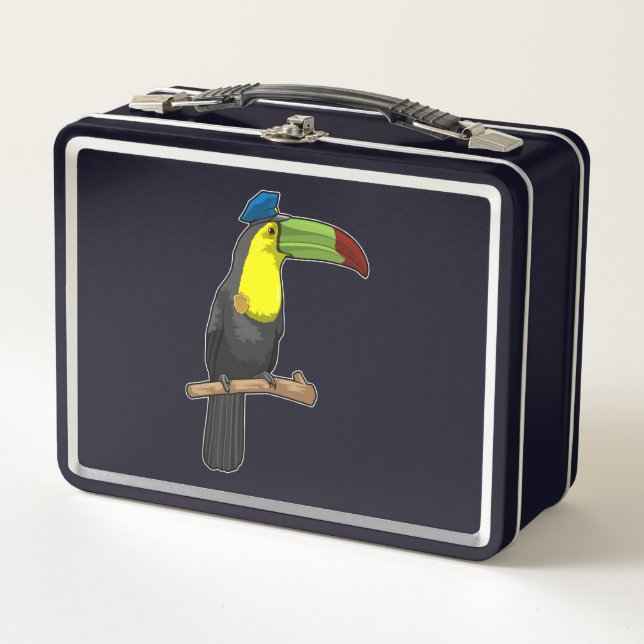 Toucan as Police officer Police Metal Lunch Box (Front)