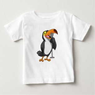 Toucan at Music with Microphone Baby T-Shirt
