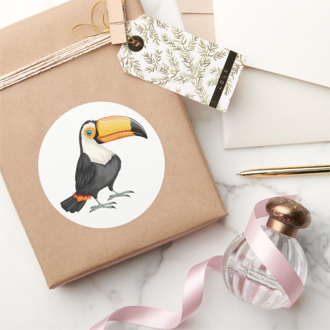 Toucan bird classic round sticker (Gifting)