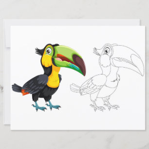 toucan bird colouring page