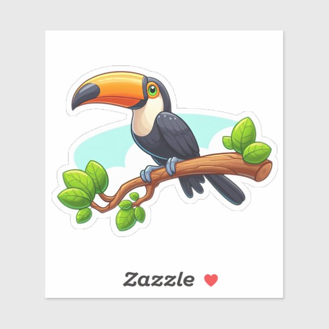 Toucan bird Custom-Cut Vinyl Sticker (Sheet)