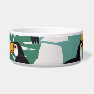 Toucan Bird: Palm Leaves Pattern