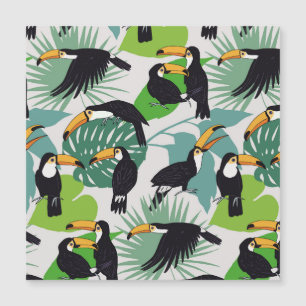 Toucan Bird: Palm Leaves Pattern