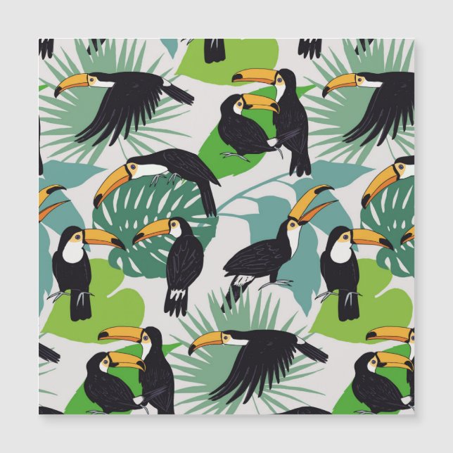 Toucan Bird: Palm Leaves Pattern (Front)