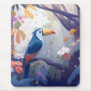 Toucan Bird Portrait Animal Painting Wildlife Free Mouse Pad