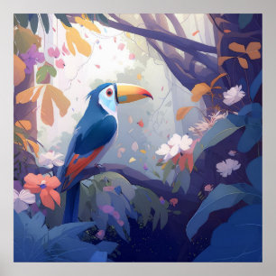 Toucan Bird Portrait Animal Painting Wildlife Free Poster