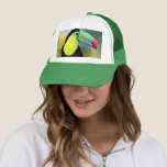 Toucan Bird Trucker Hat Toco<br><div class="desc">Exotic Tropical Toco Toucan Bird Trucker Hats - MIGNED Painting</div>