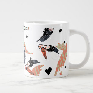 Toucan Birds Summer Tropical Greenery Art Large Coffee Mug