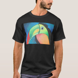 Toucan Childlike Cartoon Painting T-Shirt