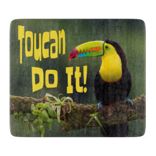 Toucan Do It! Colourful Bird Motivational Funny Pu Cutting Board