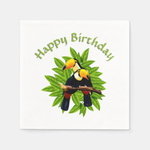 Toucan Duo Birthday Napkin