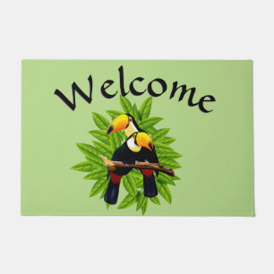 Toucan Duo Green Welcome Doormat