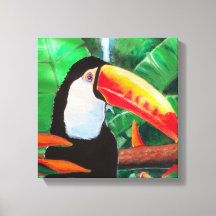 Toucan Exotic Wildlife Bird Wrapped Canvas Art