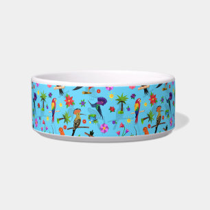 Toucan Flamingo And Arara Seamless Birds Pattern Bowl