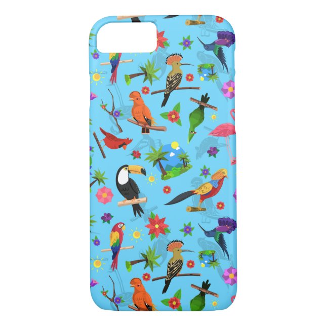 Toucan Flamingo And Arara Seamless Birds Pattern Case-Mate iPhone Case (Back)