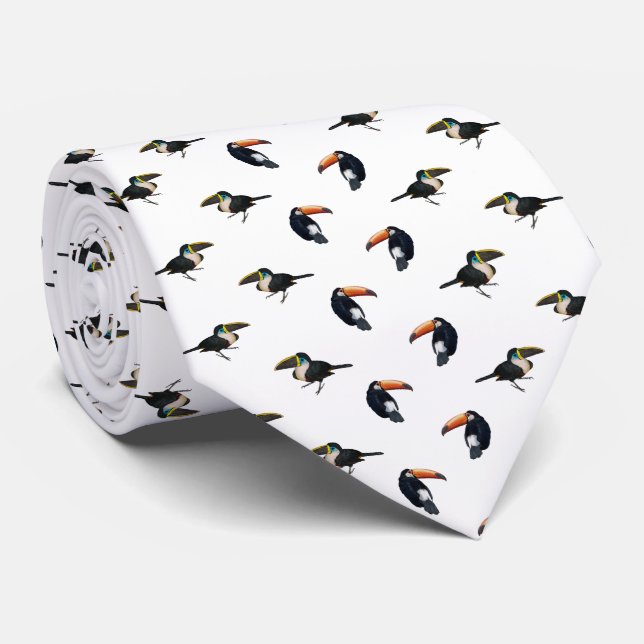 Toucan Frenzy Tie Double Sided (Choose Colour) (Rolled)