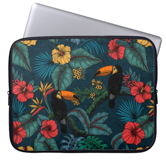 Toucan garden 2 laptop sleeve (Front)