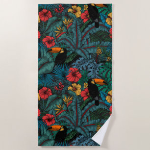 Toucan garden beach towel