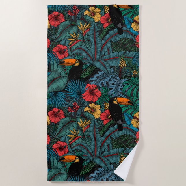 Toucan garden beach towel (Front)