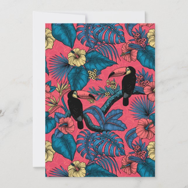 Toucan garden in red and blue (Front)
