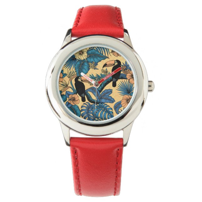 Toucan garden in yellow and blue watch (Front)