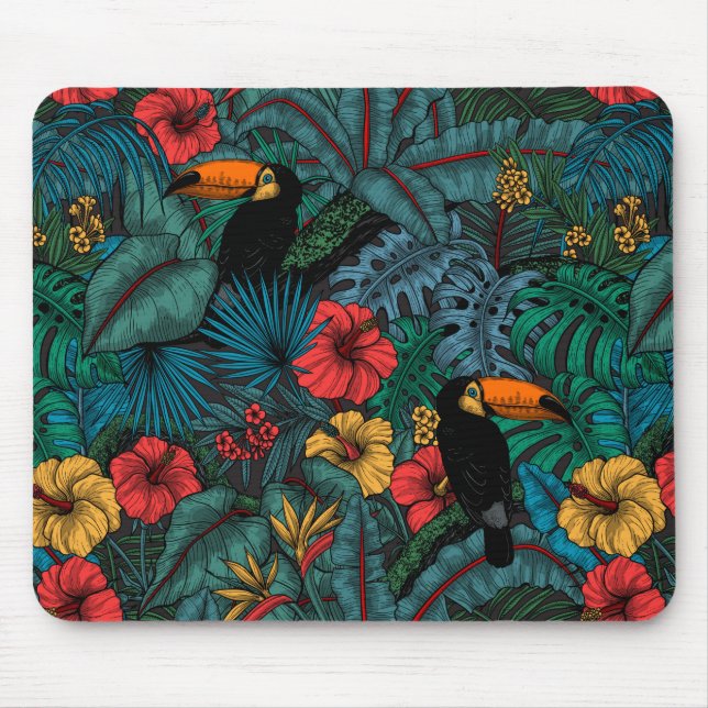 Toucan garden mouse pad (Front)