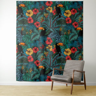 Toucan garden tapestry