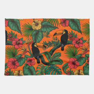 Toucan garden tea towel