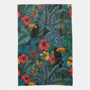 Toucan garden tea towel
