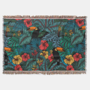 Toucan garden throw blanket