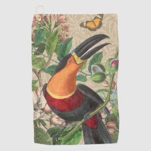 Toucan Jungle Tropical Bird Beautiful Antique Golf Towel
