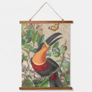 Toucan Jungle Tropical Bird Beautiful Antique Hanging Tapestry