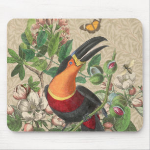 Toucan Jungle Tropical Bird Beautiful Antique Mouse Pad