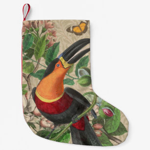 Toucan Jungle Tropical Bird Beautiful Antique Small Christmas Stocking
