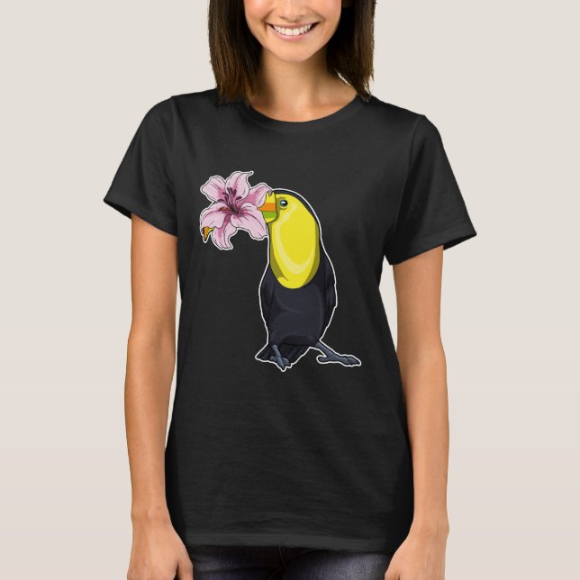 Toucan Lily Flower T-Shirt (Front)