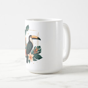 Toucan Muse Tropical Botanical Coffee Mug