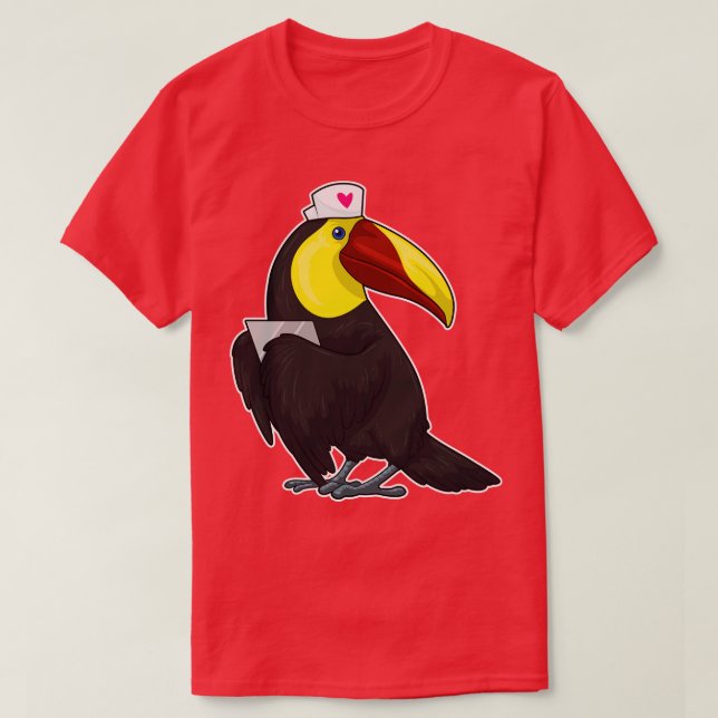 Toucan Nurse Notepad T-Shirt (Design Front)