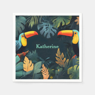 Toucan Paradise: Customizable Design Napkin