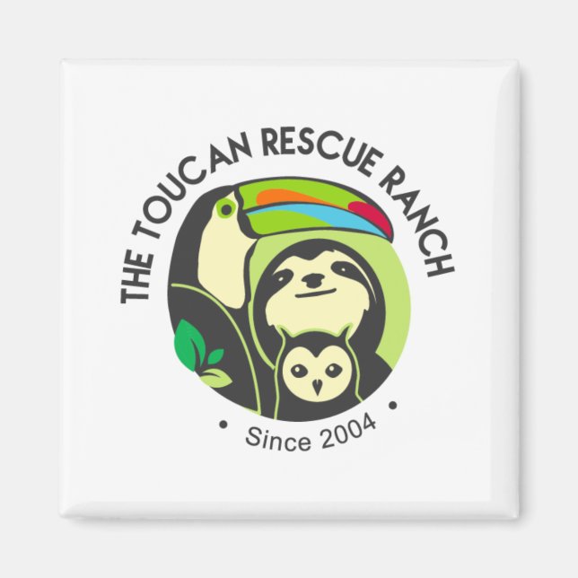 Toucan Rescue Ranch Logo Magnet - Square (Front)