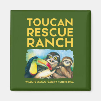 Toucan Rescue Ranch Square Magnet