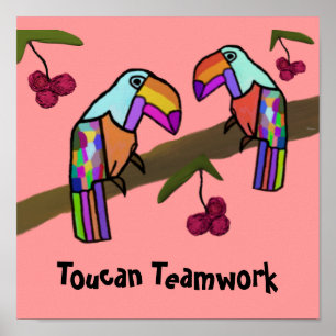 Toucan Teamwork Poster