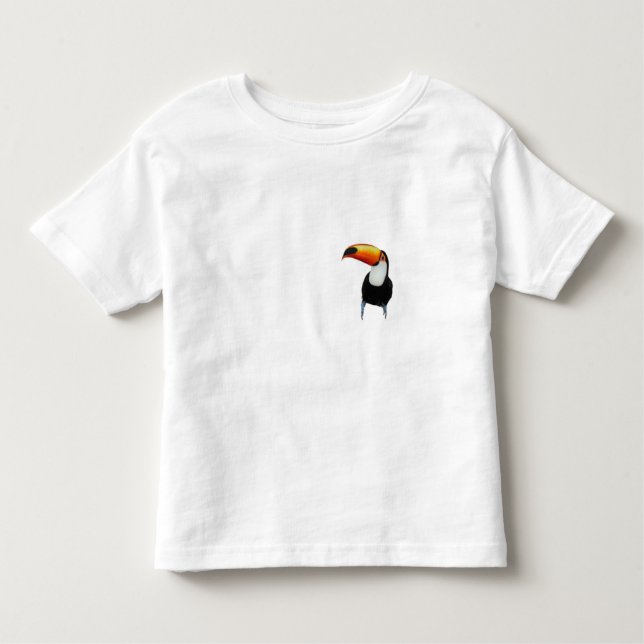 Toucan Toddler Fine Jersey T-Shirt, White T-Shirt (Front)