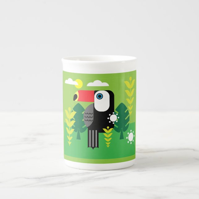 Toucan Tropical Bird Bone China Mug (Front)