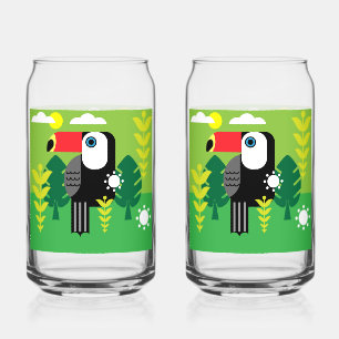 Toucan Tropical Bird Can Glass