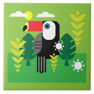 Toucan Tropical Bird Ceramic Tile