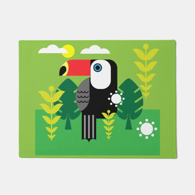Toucan Tropical Bird Doormat (Front)