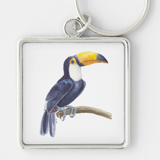 Toucan, tropical bird key ring (Front)