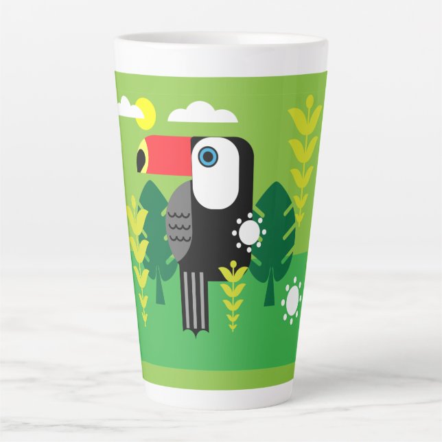 Toucan Tropical Bird Latte Mug (Front)