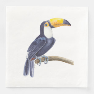Toucan, tropical bird napkin